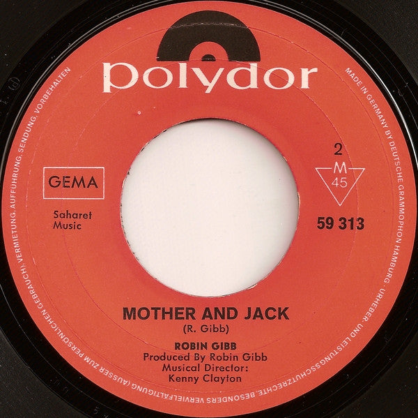 Robin Gibb : Saved By The Bell (7",Single,45 RPM,Mono)