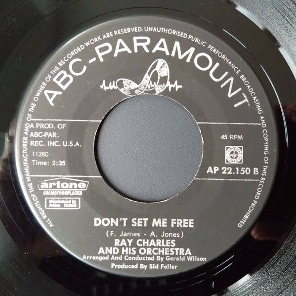 Ray Charles : Don't Set Me Free / The Brightest Smile In Town (7",Single,Mono)