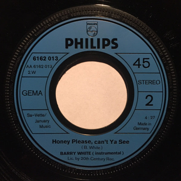 Barry White : Honey Please, Can't Ya See (7",Single)