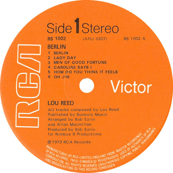 Lou Reed : Berlin (LP,Album)