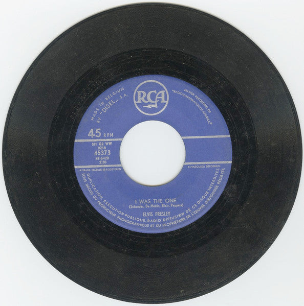 Elvis Presley : Heartbreak Hotel / I Was The One (7",45 RPM)