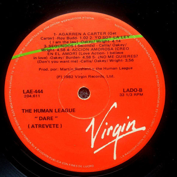 The Human League = La Liga Humana* : ¡Atrevete! (LP, Album)