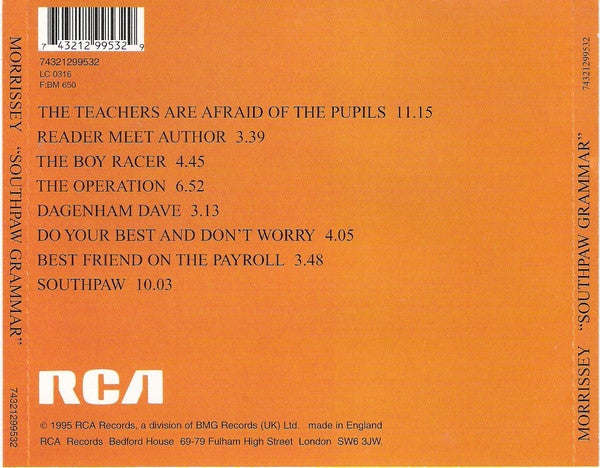 Morrissey : Southpaw Grammar (Album)