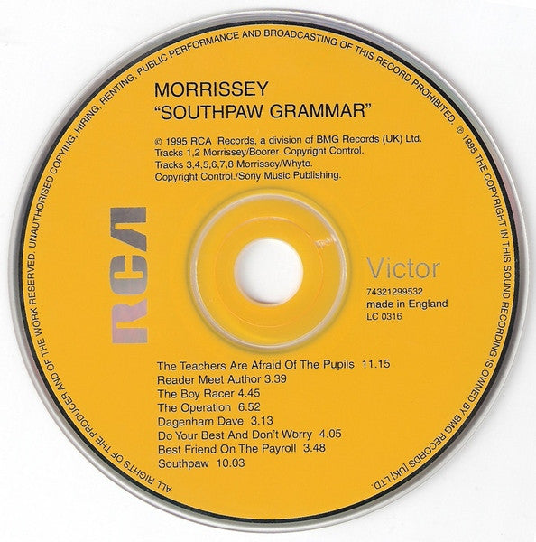 Morrissey : Southpaw Grammar (Album)