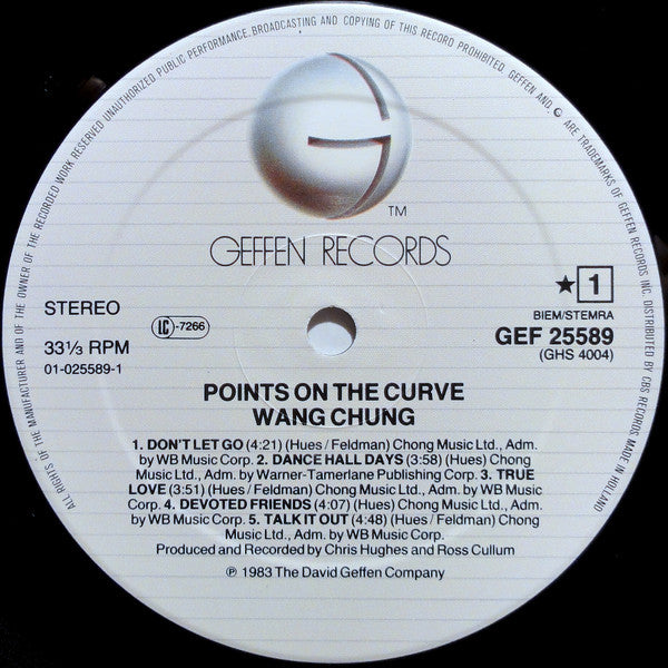 Wang Chung : Points On The Curve (LP, Album)