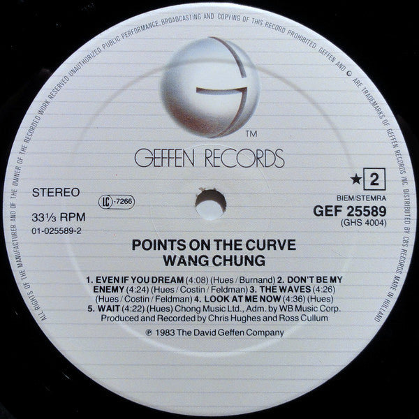 Wang Chung : Points On The Curve (LP, Album)