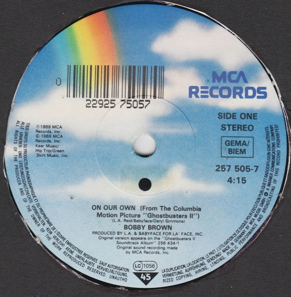 Bobby Brown : On Our Own (7",45 RPM,Stereo)