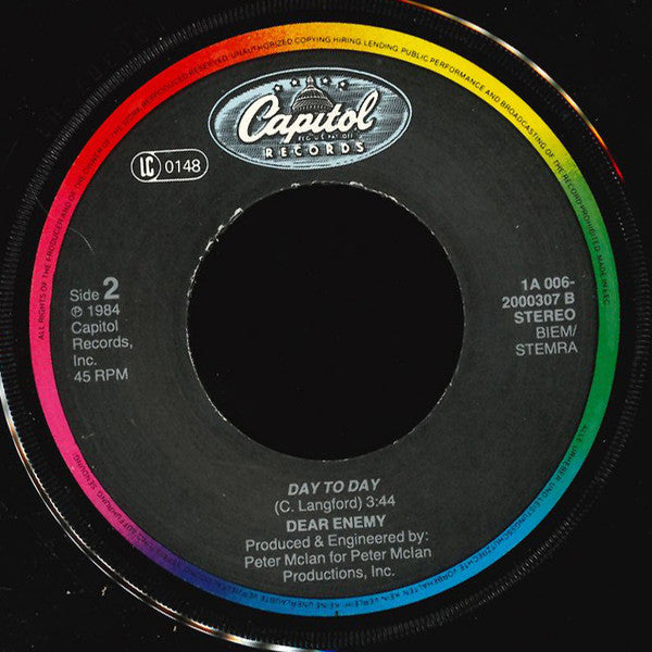 Dear Enemy : Computer One (7",45 RPM,Single,Stereo)