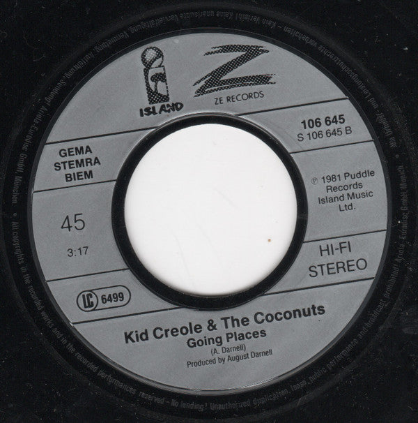 Kid Creole And The Coconuts : Don't Take My Coconuts (7",45 RPM,Single,Stereo)