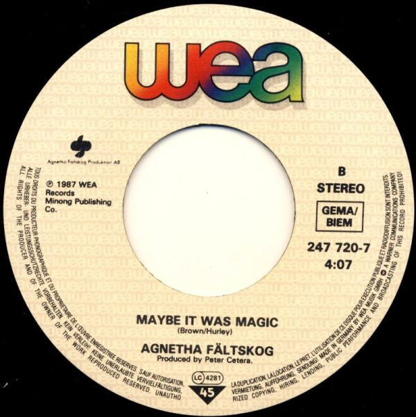 Agnetha Fältskog : Let It Shine (7", Single)