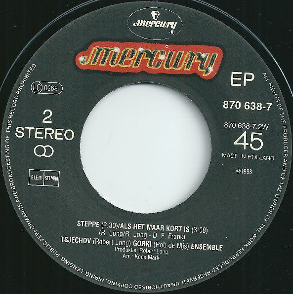 Martine Bijl, Simone Kleinsma, Robert Paul & Robert Long : Vanmorgen Vloog Ze Nog (7",45 RPM,EP)