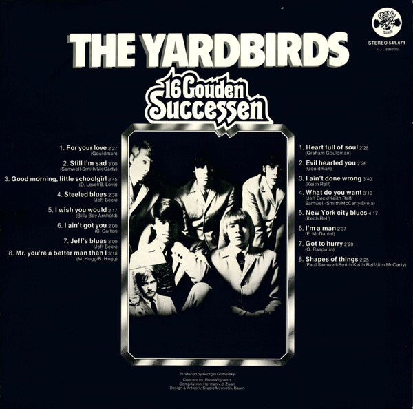The Yardbirds : The Yardbirds - 16 Gouden Successen (LP, Comp)