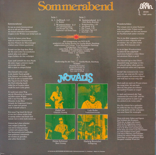 Novalis (3) : Sommerabend (LP,Album)