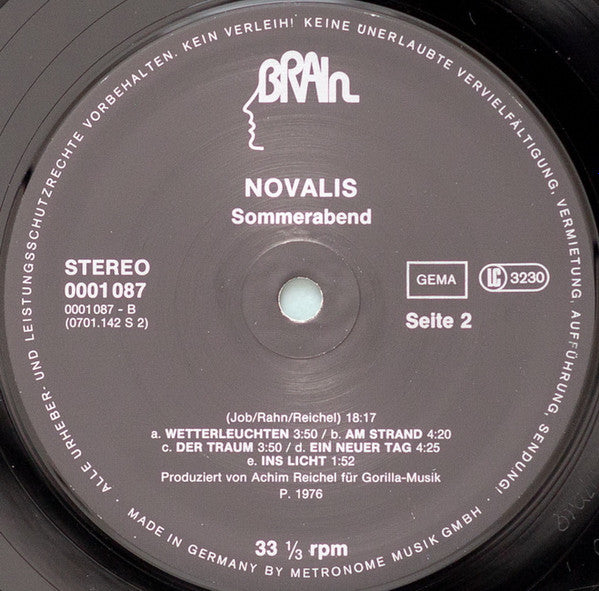 Novalis (3) : Sommerabend (LP,Album)
