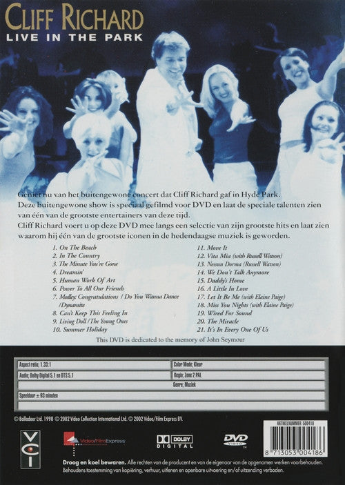 Cliff Richard : Live In The Park (DVD-Video,Multichannel,PAL)