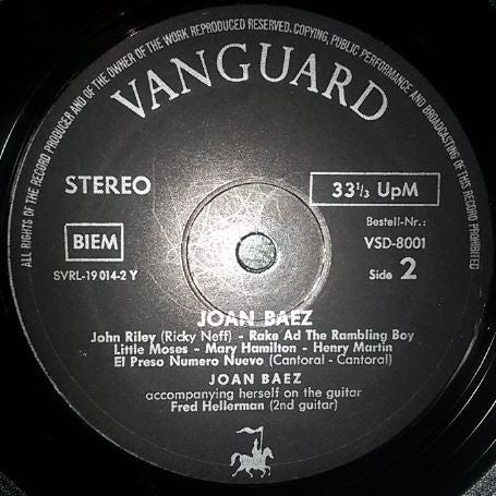 Joan Baez : Joan Baez (LP, Album, RE)