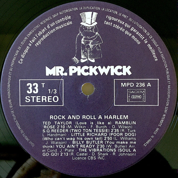 Various : Rock And Roll A Harlem (LP,Compilation,Stereo)