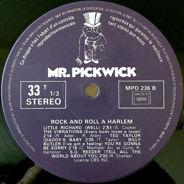 Various : Rock And Roll A Harlem (LP,Compilation,Stereo)