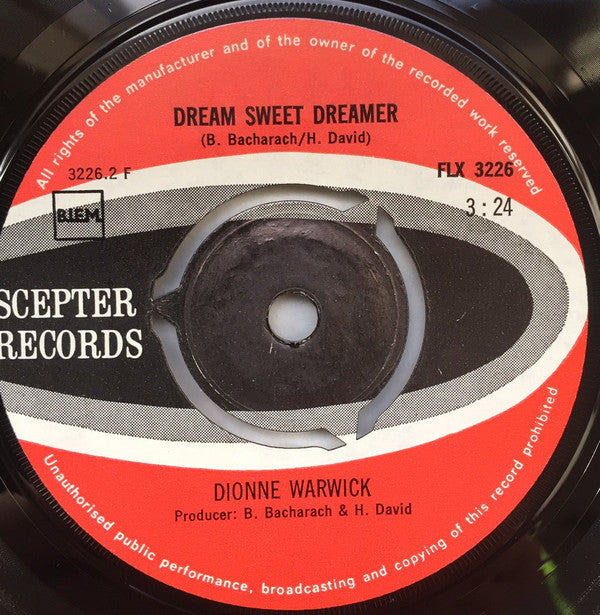 Dionne Warwick : This Girl's In Love With You / Dream Sweet Dreamer (7",45 RPM)
