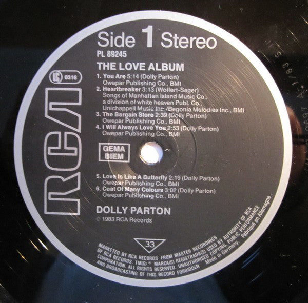 Dolly Parton : The Love Album (LP,Compilation)