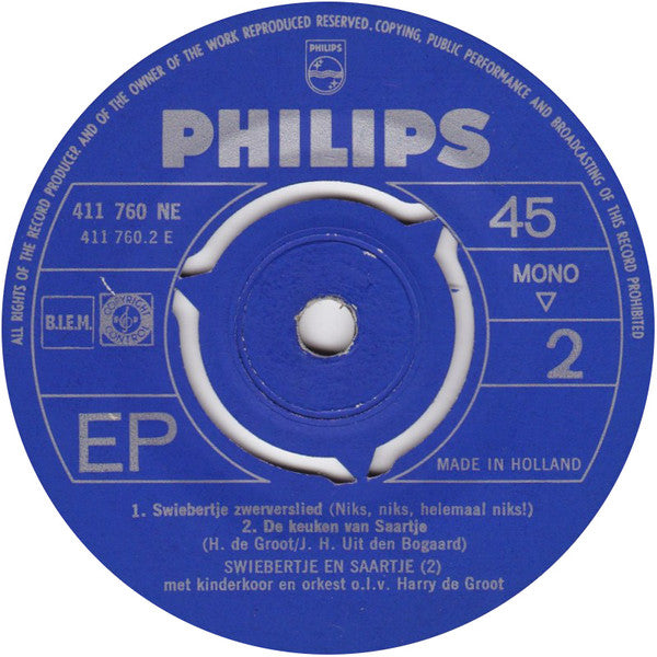 Swiebertje : Swiebertje En Bromsnor / Swiebertje's Zwerverslied / De Keuken Van Saartje / Swiebertje (7",EP,Mono)