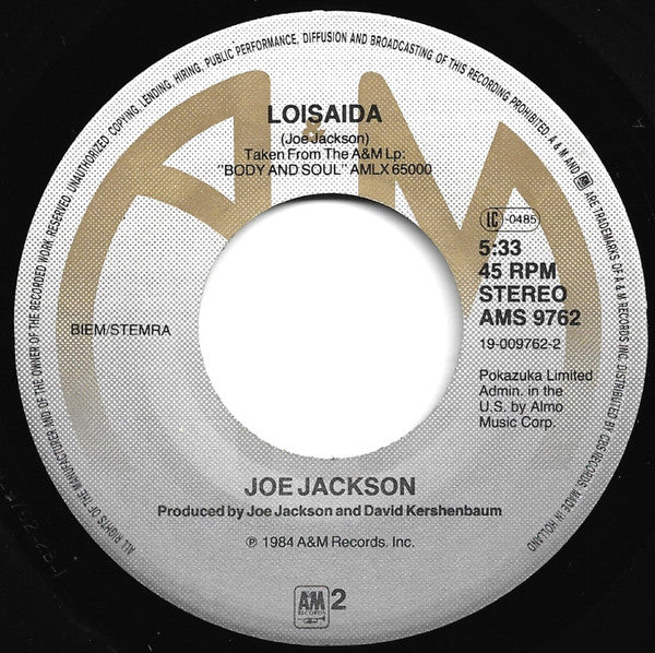 Joe Jackson : Happy Ending (7",Single,45 RPM)