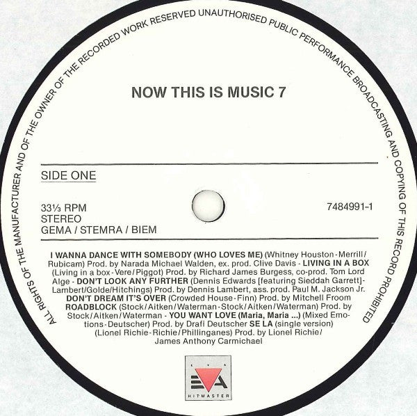 Various : Now This Is Music 7 (LP,Compilation,Stereo)