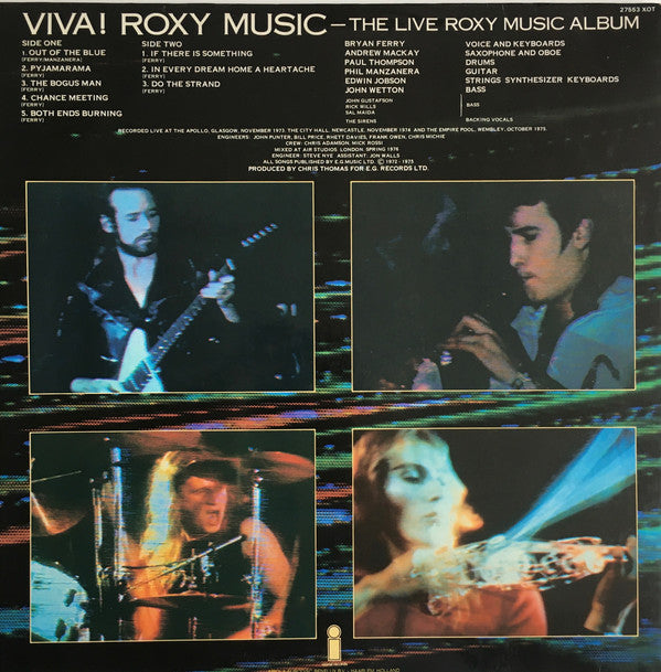 Roxy Music : Viva ! The Live Roxy Music Album (LP,Album)