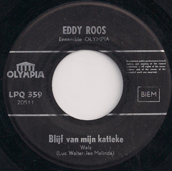 Eddy Roos : De Witte Muis / Blijf Van Mijn Katteke (7",45 RPM,Single)