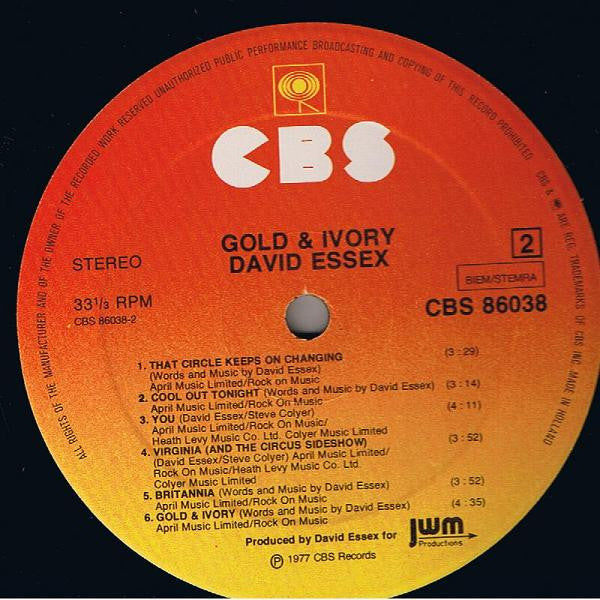 David Essex : Gold & Ivory (LP,Album)