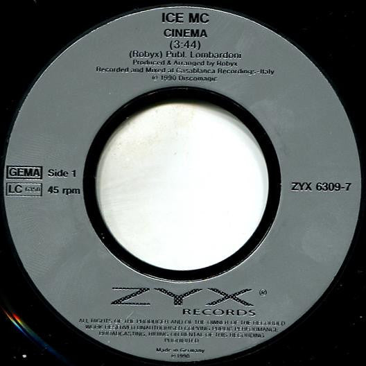 ICE MC : Cinema (7",45 RPM,Single)