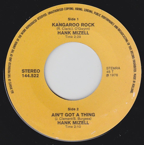Hank Mizell : Kangaroo Rock (7",45 RPM,Single)