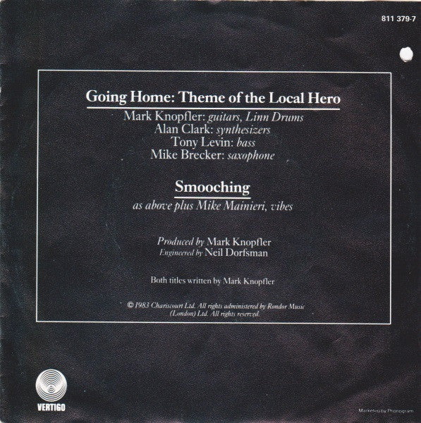 Mark Knopfler : Going Home: Theme Of The Local Hero (Long Version) (7",45 RPM)