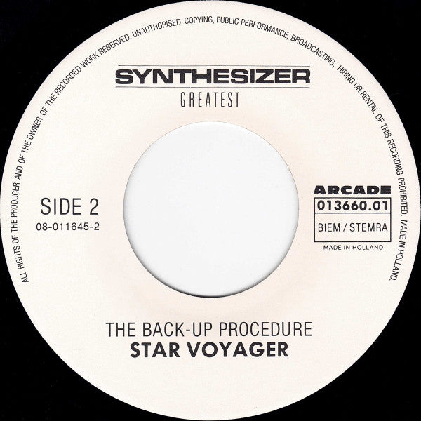 Star Voyager : Synthesizer Greatest - The Inter-Galactic Cruise (7",45 RPM,Single,Partially Mixed,Stereo)