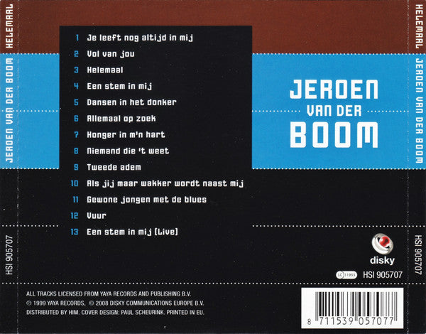 Jeroen van der Boom : Helemaal (Album,Reissue,Stereo)