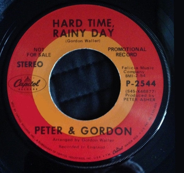 Peter & Gordon : I Can Remember (Not Too Long Ago) (7",45 RPM,Single,Promo)