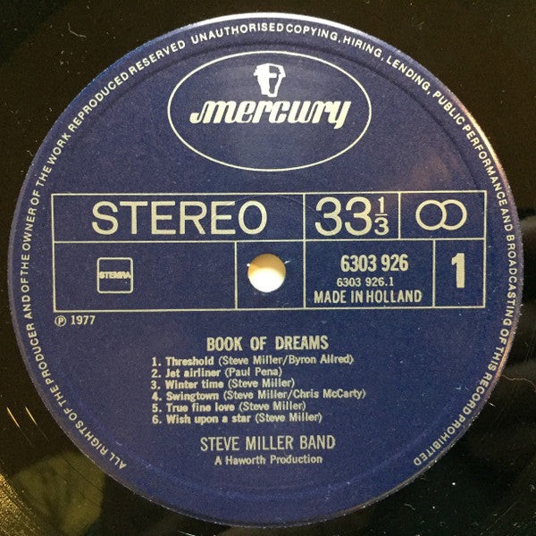The Steve Miller Band* : Book Of Dreams (LP, Album)