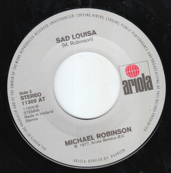 Michael Robinson (10) : In The Sand (7",45 RPM,Single,Stereo)