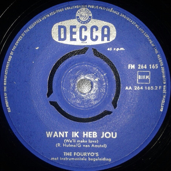 Fouryo's, The : Bye Bye Love (7",45 RPM,Single,Mono)