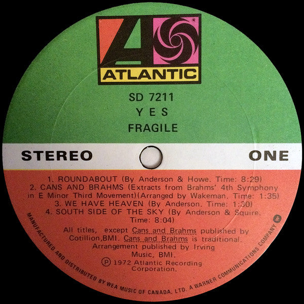 Yes : Fragile (LP,Album,Reissue,Stereo)