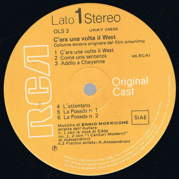Ennio Morricone : C'Era Una Volta Il West (LP,Album)