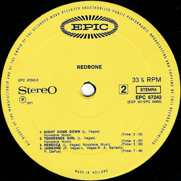 Redbone : Redbone (2xLP, Album, RE, Gat)