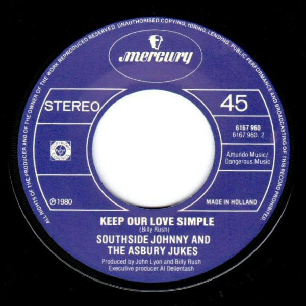 Southside Johnny & The Asbury Jukes : On The Beach (7",Single,45 RPM)