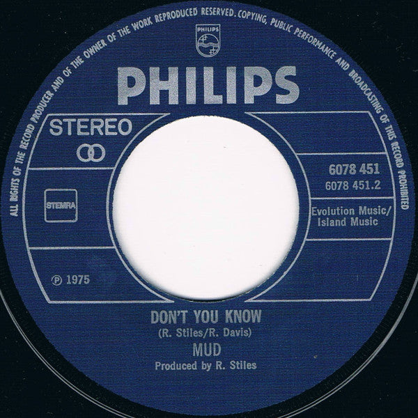 Mud : Show Me You're A Woman (7",45 RPM,Single,Stereo)