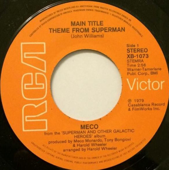 Meco Monardo : Main Title Theme From Superman (7",45 RPM)