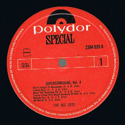 Bee Gees : Superstarshine Vol. 4 (LP,Compilation)