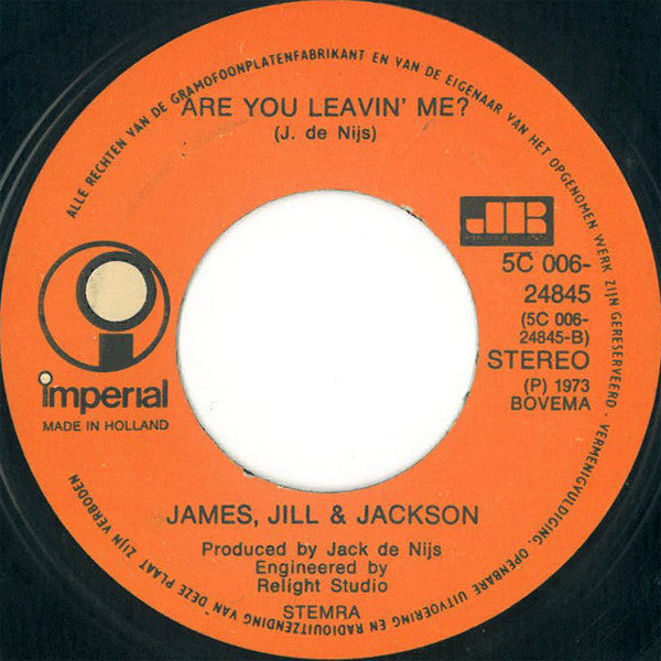 James, Jill & Jackson : Skokiaan (7")