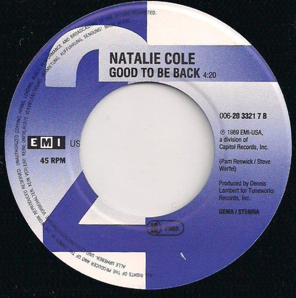 Natalie Cole : Miss You Like Crazy (7",Single,45 RPM)