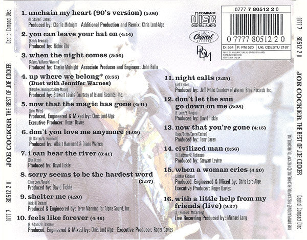 Joe Cocker : The Best Of Joe Cocker (Compilation,Stereo)
