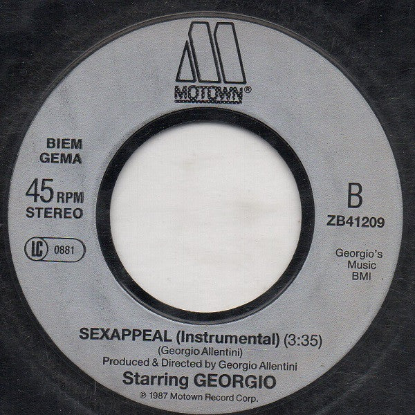 Georgio (2) : Sexappeal (7",45 RPM,Single,Stereo)